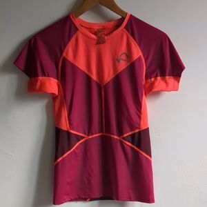 kari Traa Tshirt Short sleeve Quick Drying Pink Orange Athletic Small